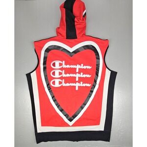 Champion‎ Hoodie Mens 2XL Reverse Weave Red Black Boxing Making The Cut Full-Zip